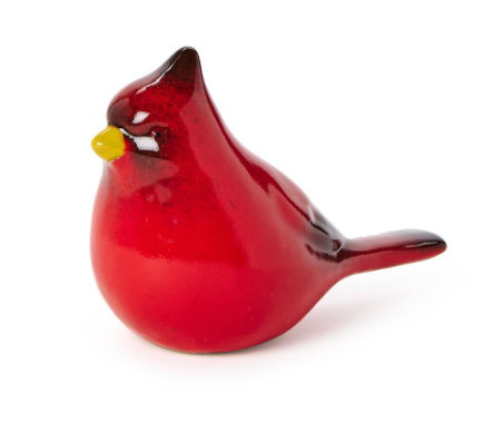 Cardinal Sculpture, hand painted
