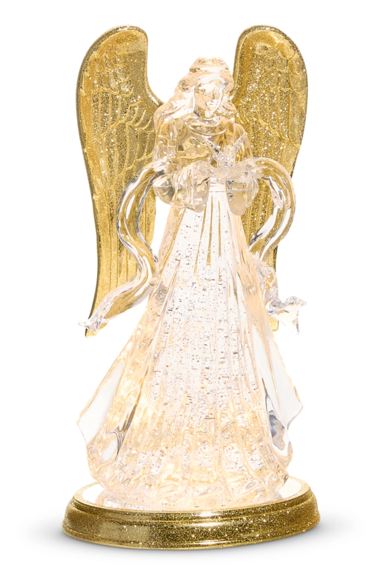 Lighted Swirling Glitter Water Angel