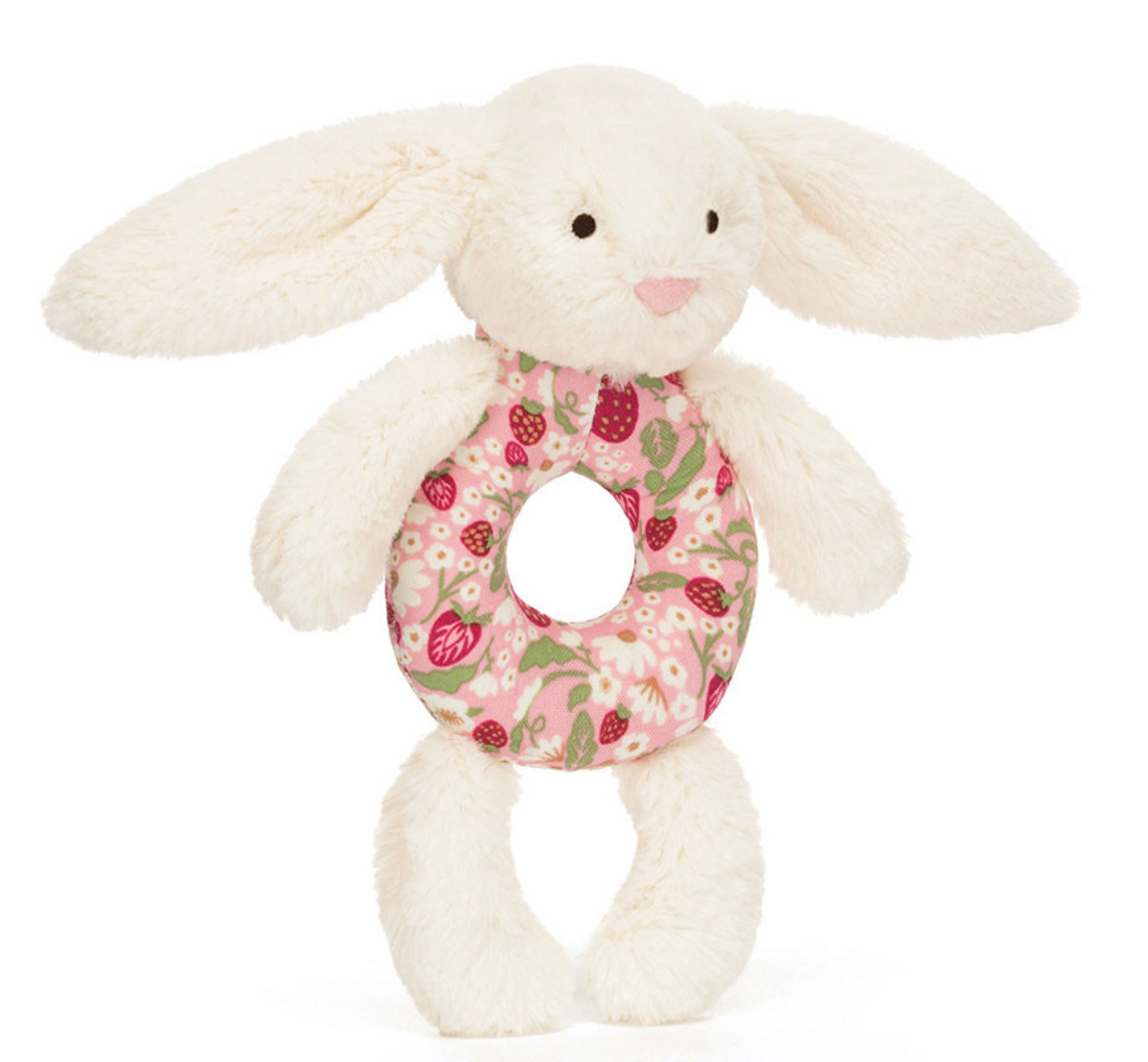 Blossom Cream Bunny Berry Ring Rattle