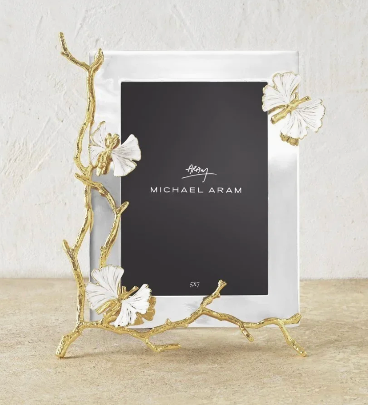 174513 5x7 Butterfly Ginkgo Gold Reflective Frame
