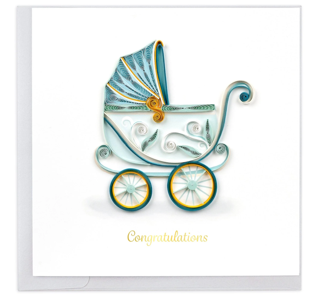 Quilling Card Baby Buggy
