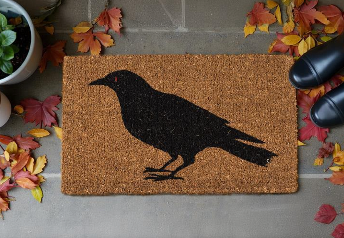 Standing Crow Doormat, 18 x 30 Inch