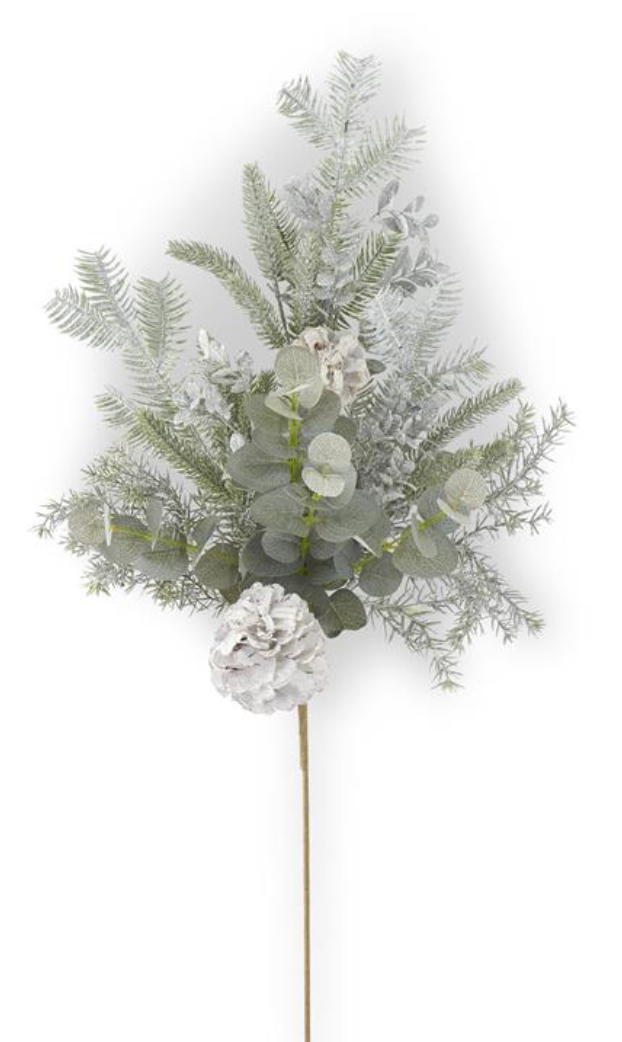 Silver Glittered Mixed Stem