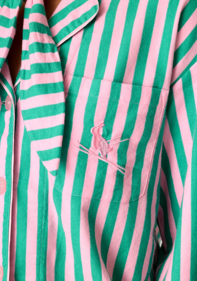 Ski Bunny Icon 3-Piece Long Sleeve Flannel PJ Set