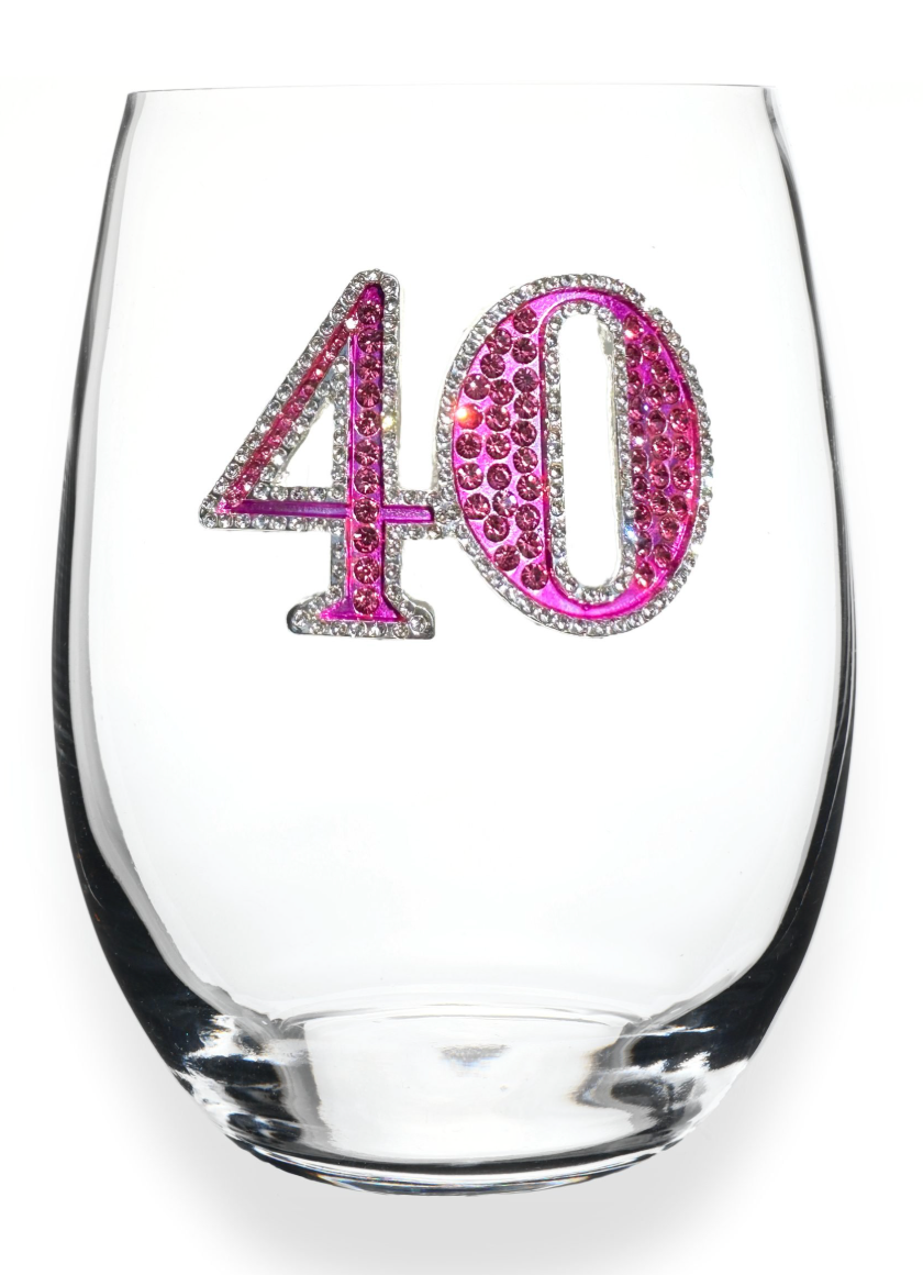 Birthday Jeweled Glass