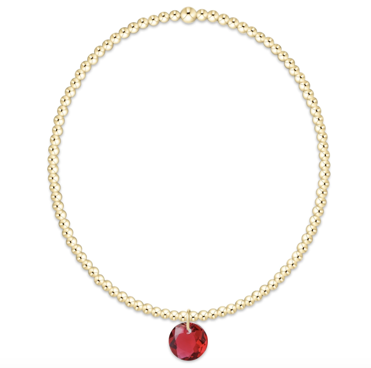 Classic Gold 3mm Bracelet Reflection Charm