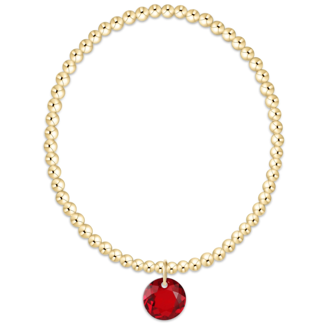Classic Gold 3mm Bracelet Reflection Charm