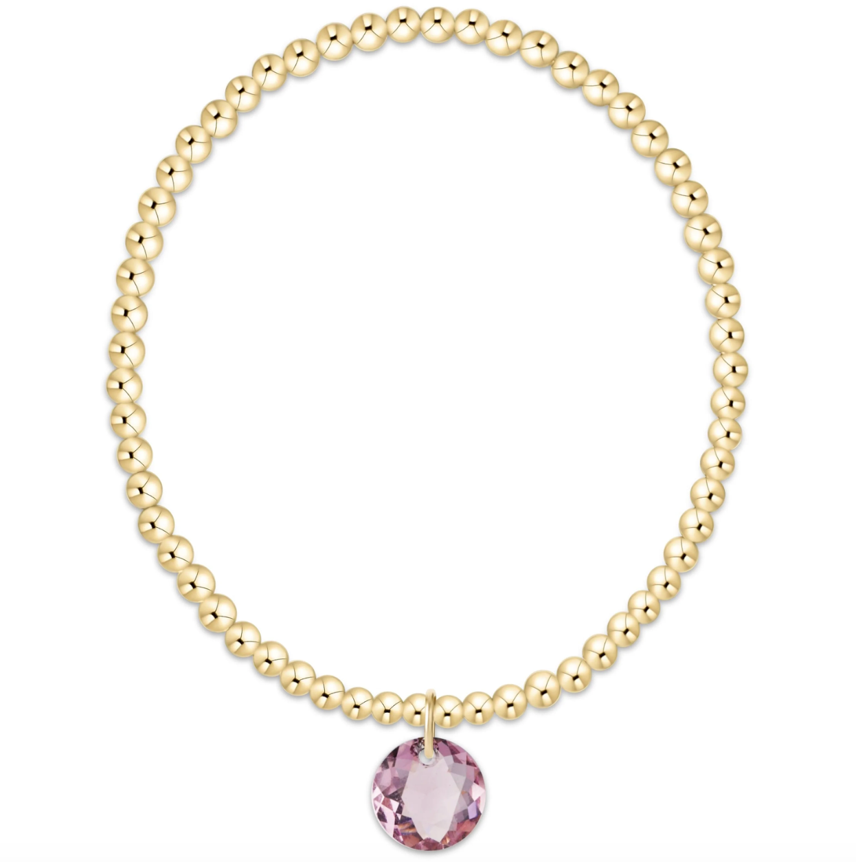 Classic Gold 3mm Bracelet Reflection Charm