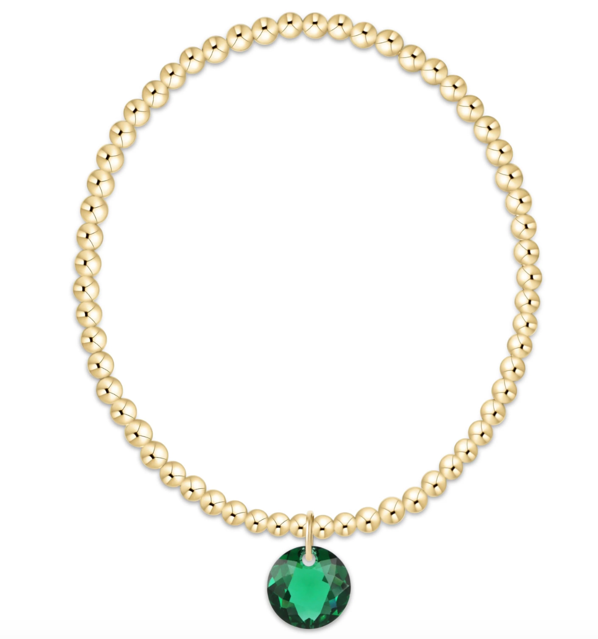 Classic Gold 3mm Bracelet Reflection Charm