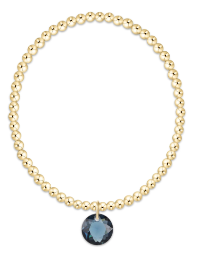 Classic Gold 3mm Bracelet Reflection Charm