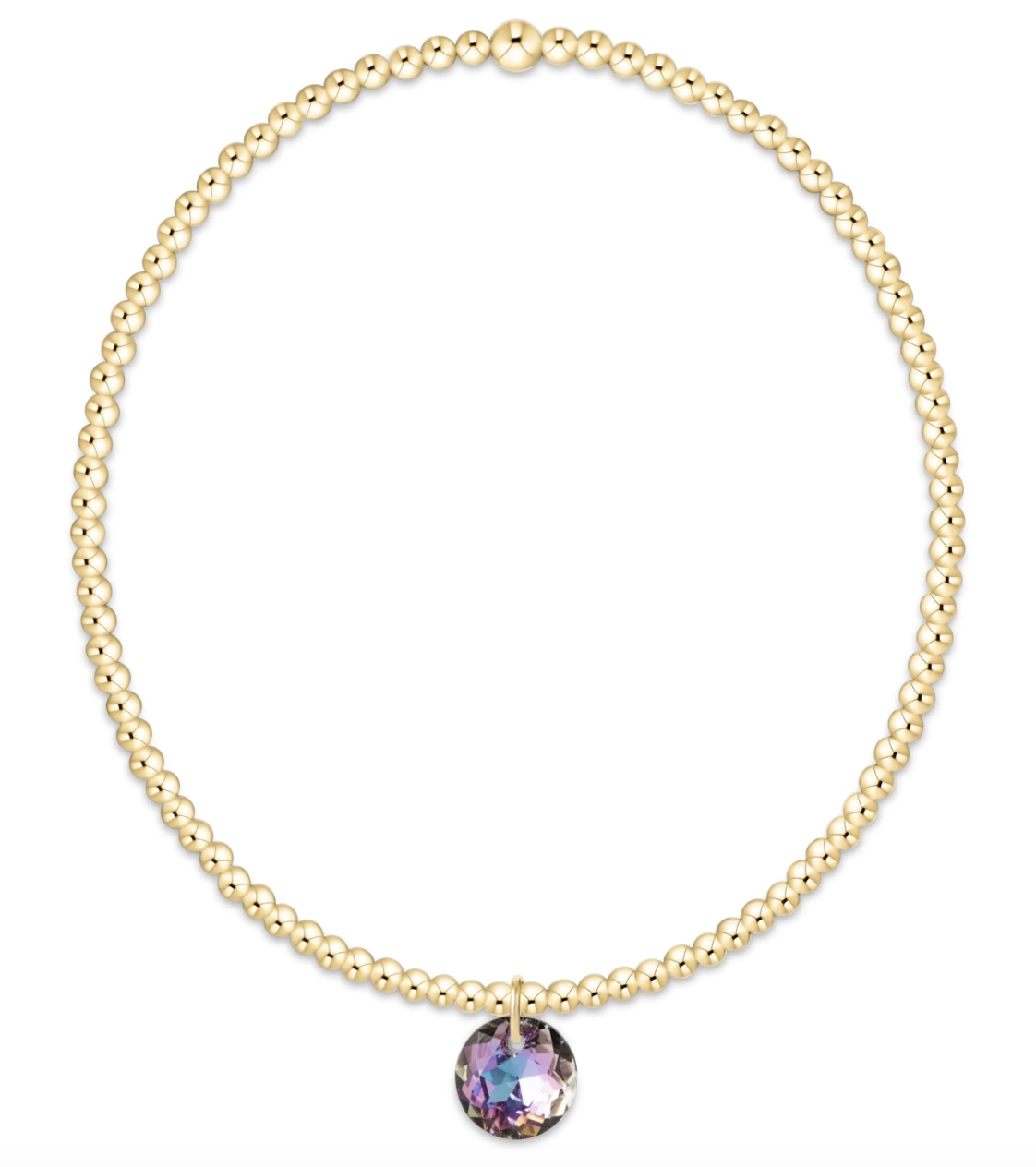 Classic Gold 2mm Reflection Sm Charm Bracelet