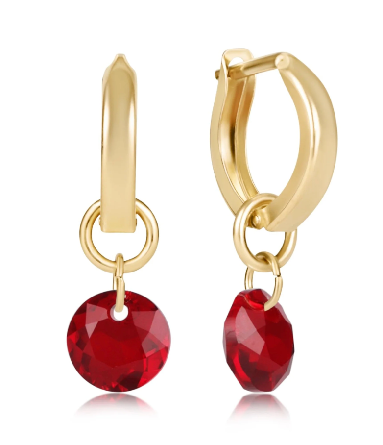 Huggie Gold 0.5in Hoop Reflection Sm Charm