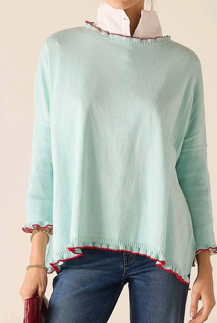 Catalina Cotton Ruffle Sweater