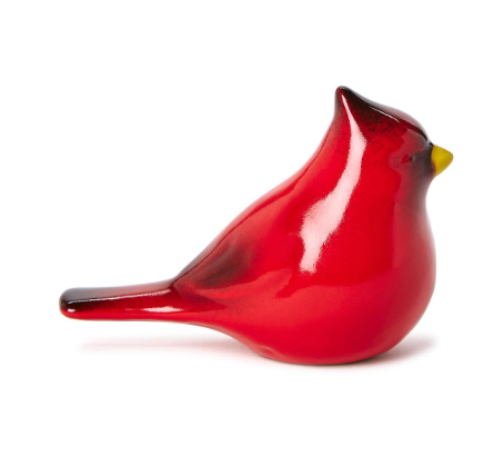 Cardinal Sculpture, hand painted