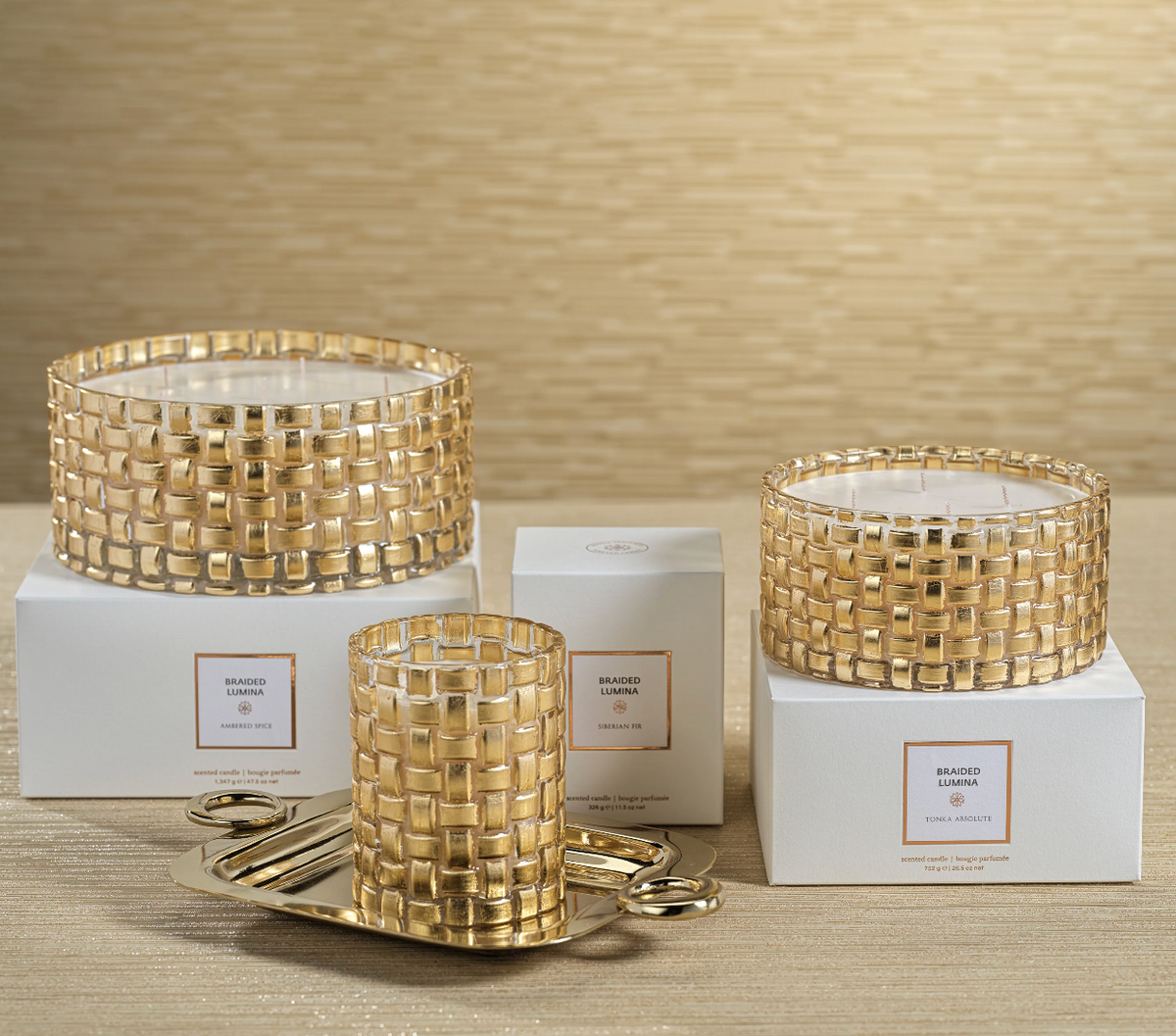 Braided Lumina Scented Candle Wood Wick 11.5 oz-Siberian Fir