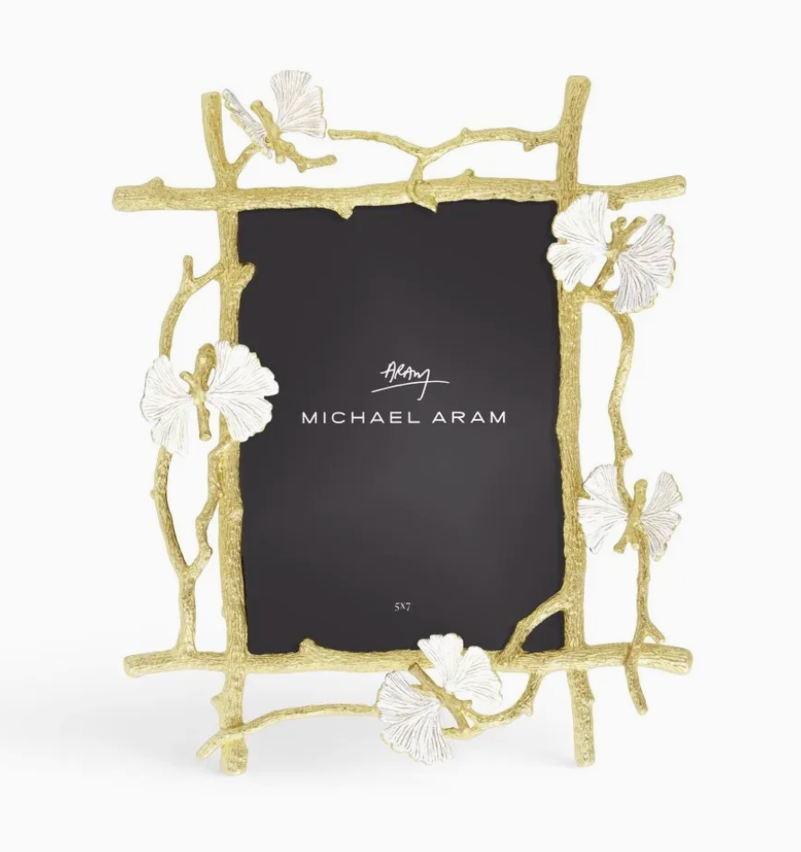 5x7 Butterfly Ginkgo Gold Frame