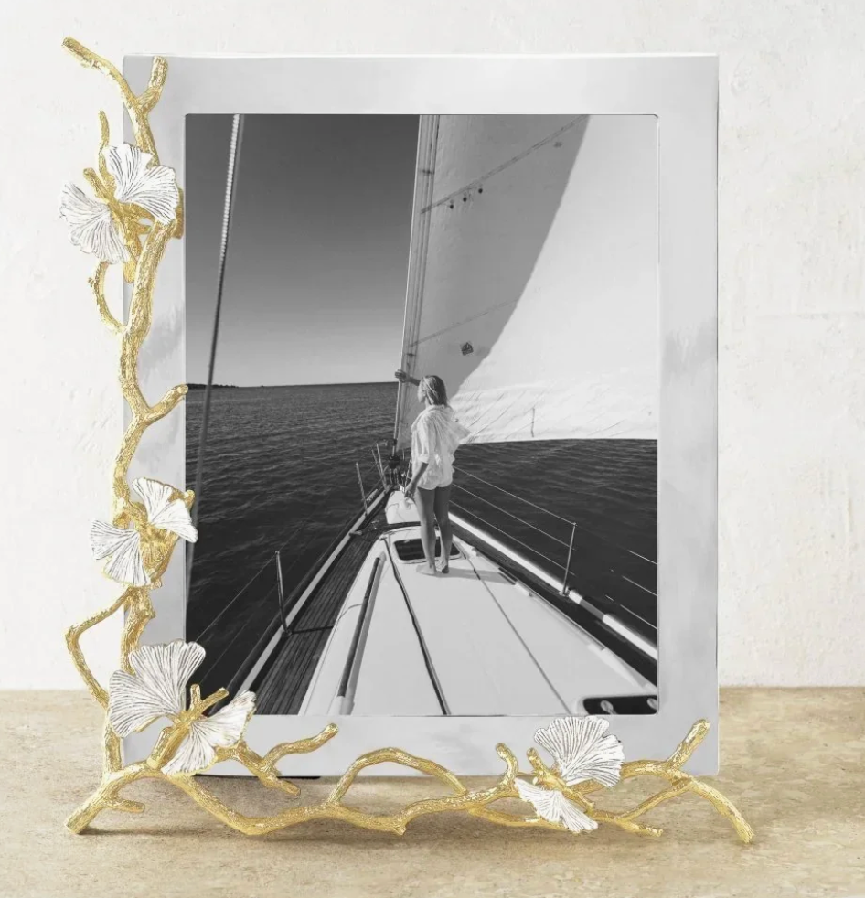 8x10 Butterfly Ginkgo Gold Reflective Frame