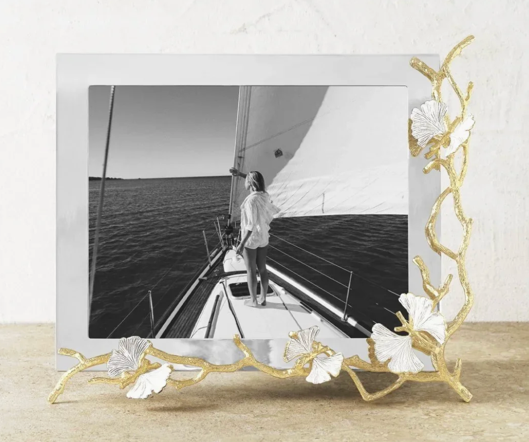 8x10 Butterfly Ginkgo Gold Reflective Frame