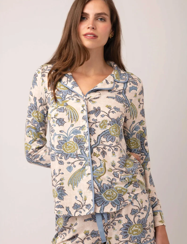 Japonica Bird Pajama Top by Spartina