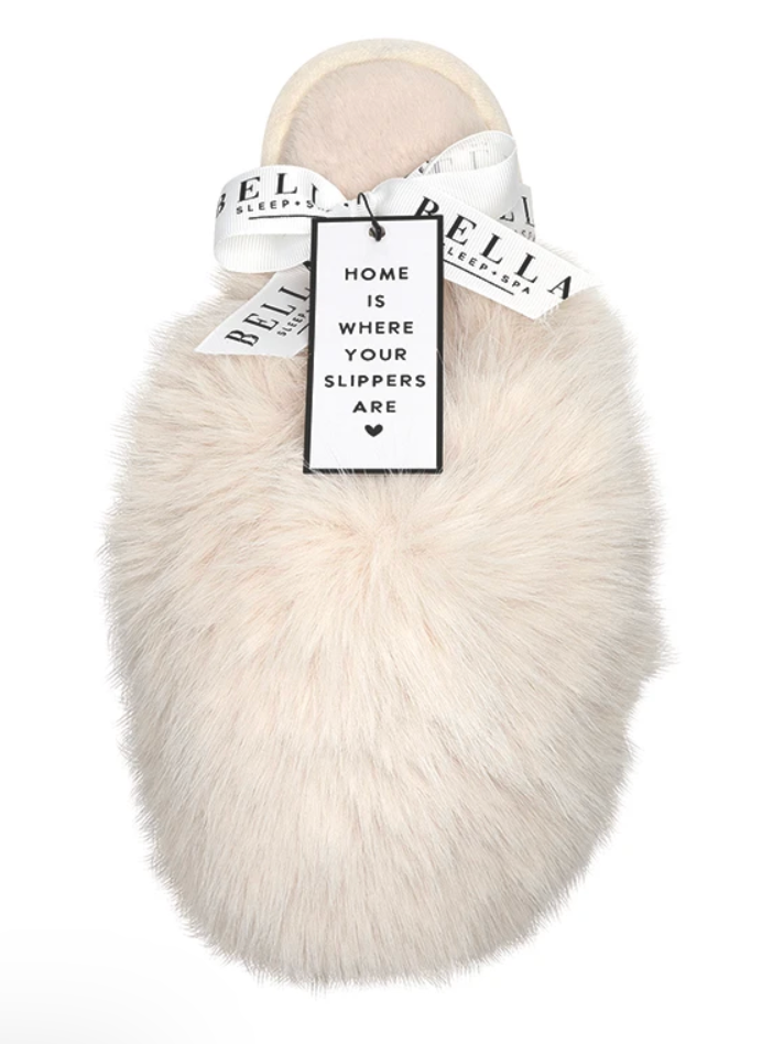Snowball Plush Slipper, Ivory