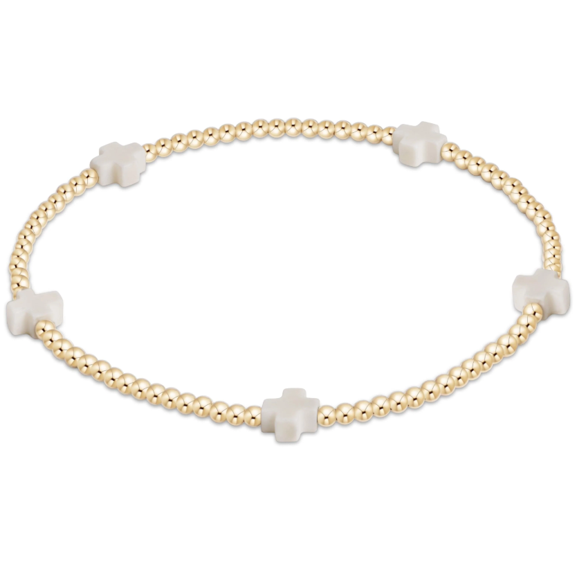 bscg2g Signature Cross Small 2mm Gold Colored