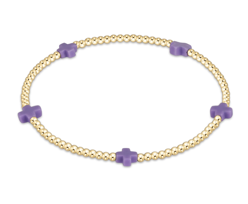 bscg2g Signature Cross Small 2mm Gold Colored