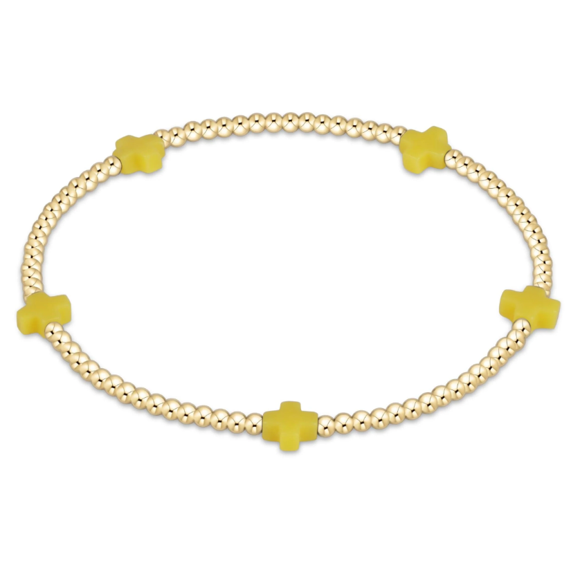 bscg2g Signature Cross Small 2mm Gold Colored