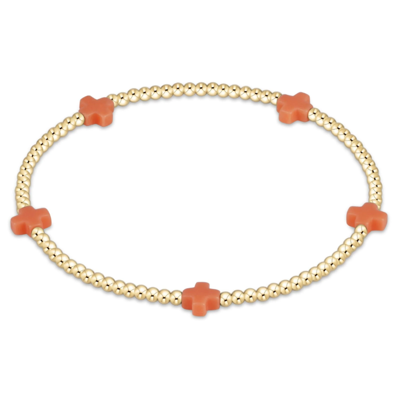 bscg2g Signature Cross Small 2mm Gold Colored