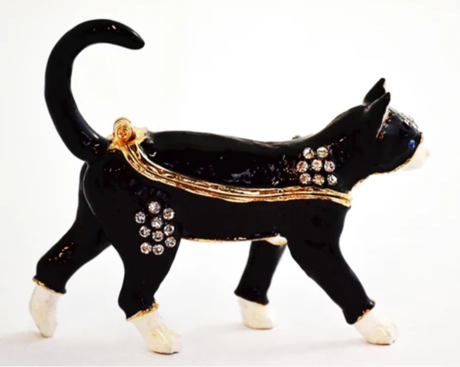 Jeweled Black Cat