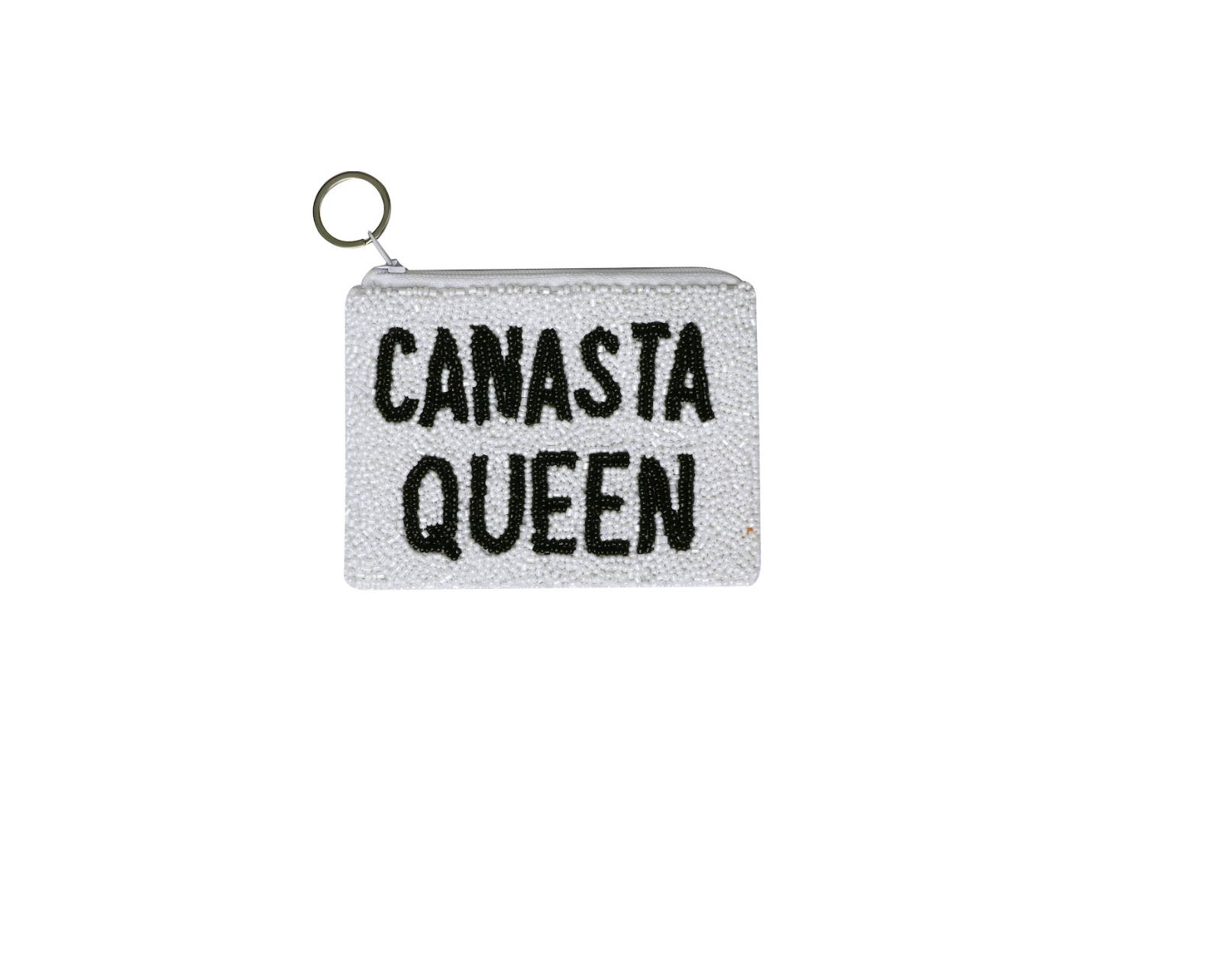 Canasta beaded coin purse