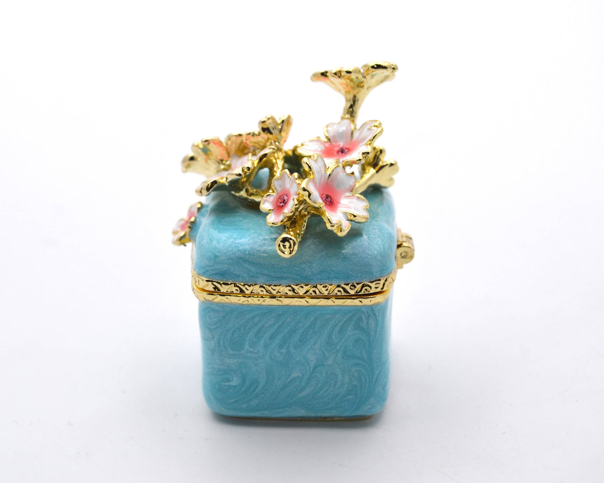Jeweled Floral Trinket Box