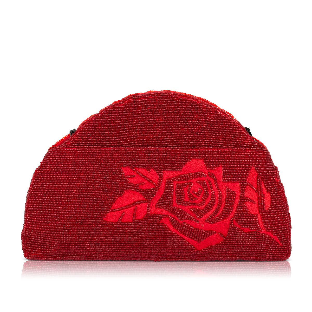 Petal Passion Beaded Rose Crossbody Bag