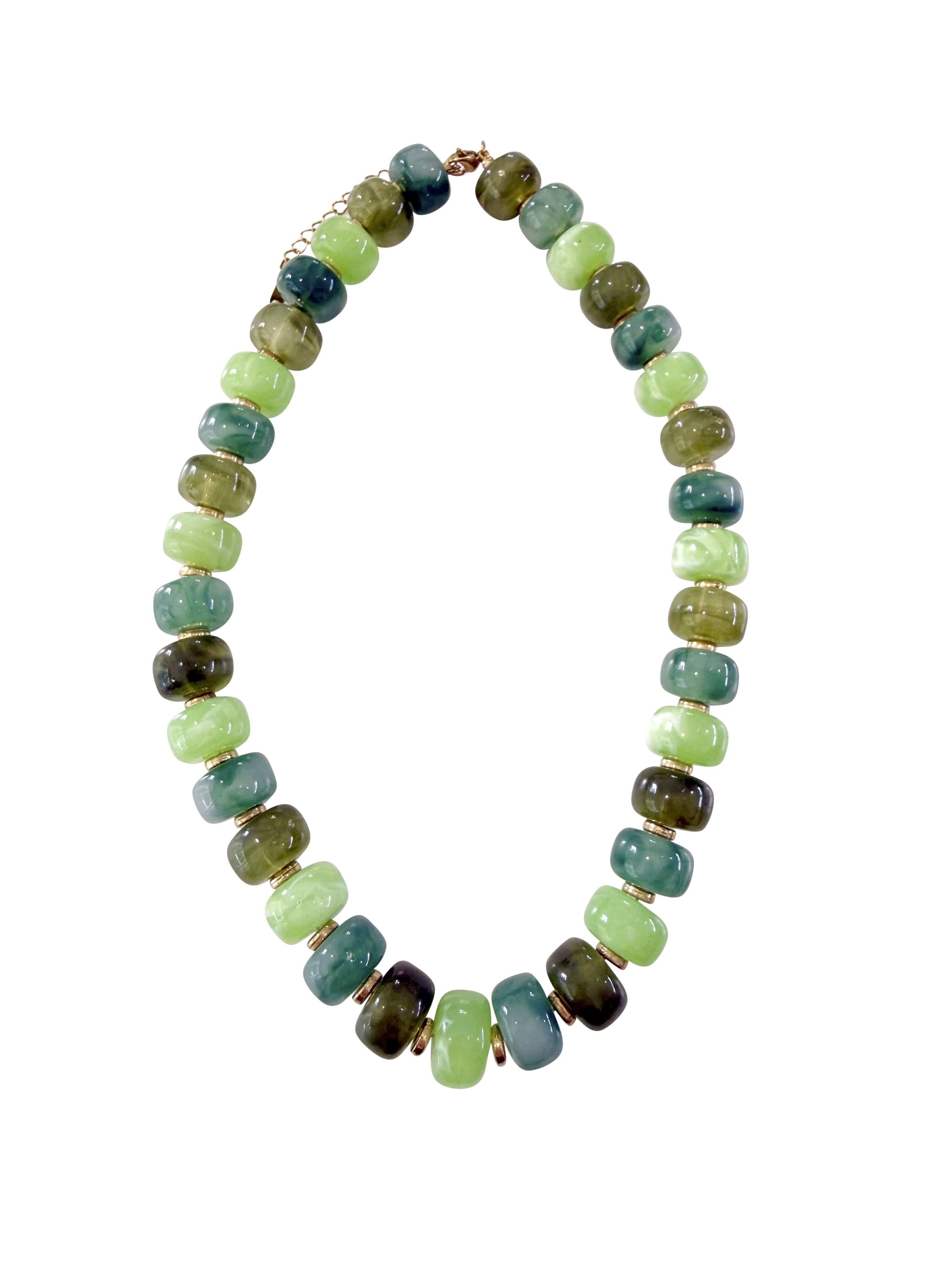 Morris Green Chunky Beaded Necklace