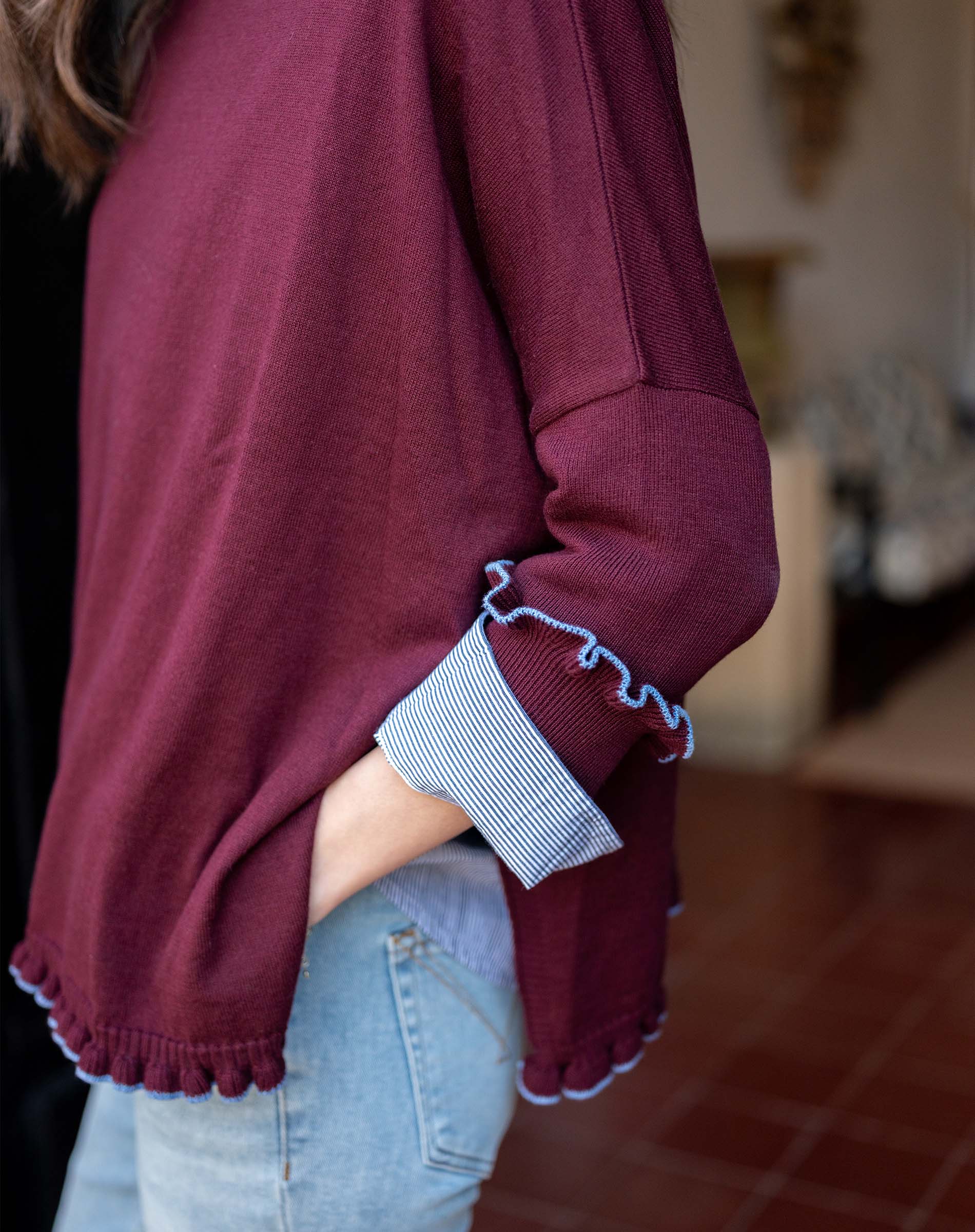 Catalina Cotton Ruffle Sweater