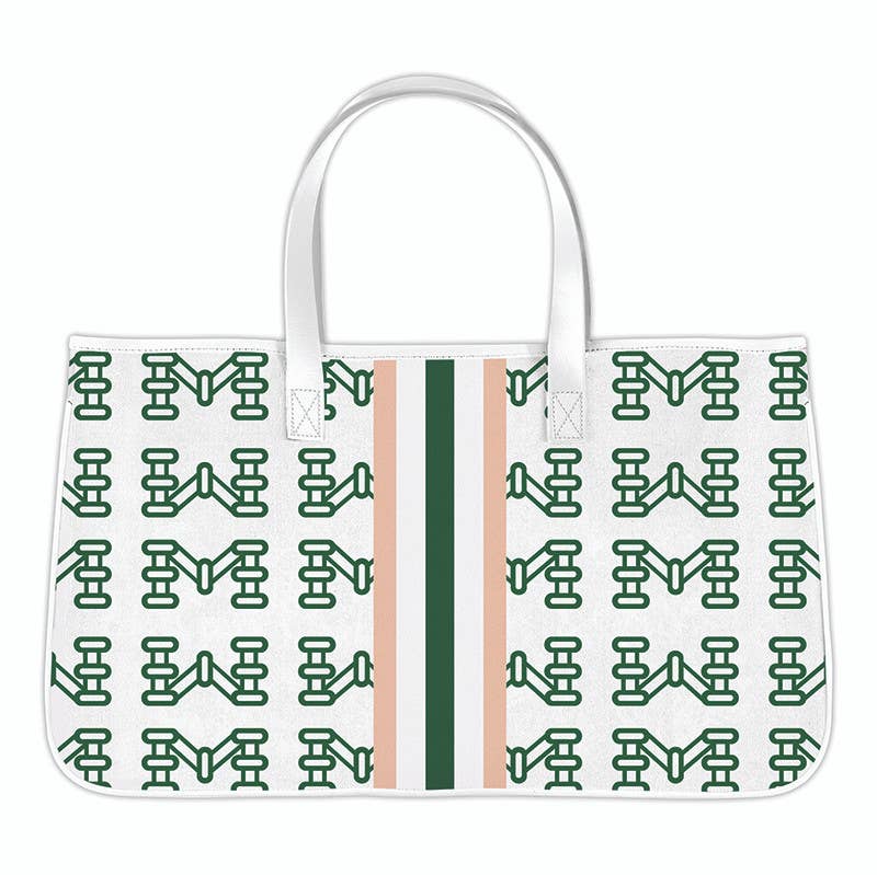 Cream Mahjong Canvas Tote