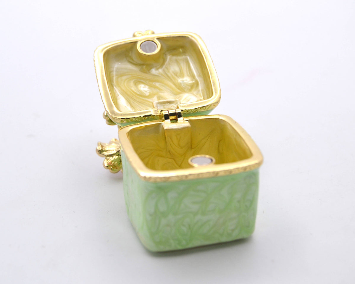 Jeweled Floral Trinket Box