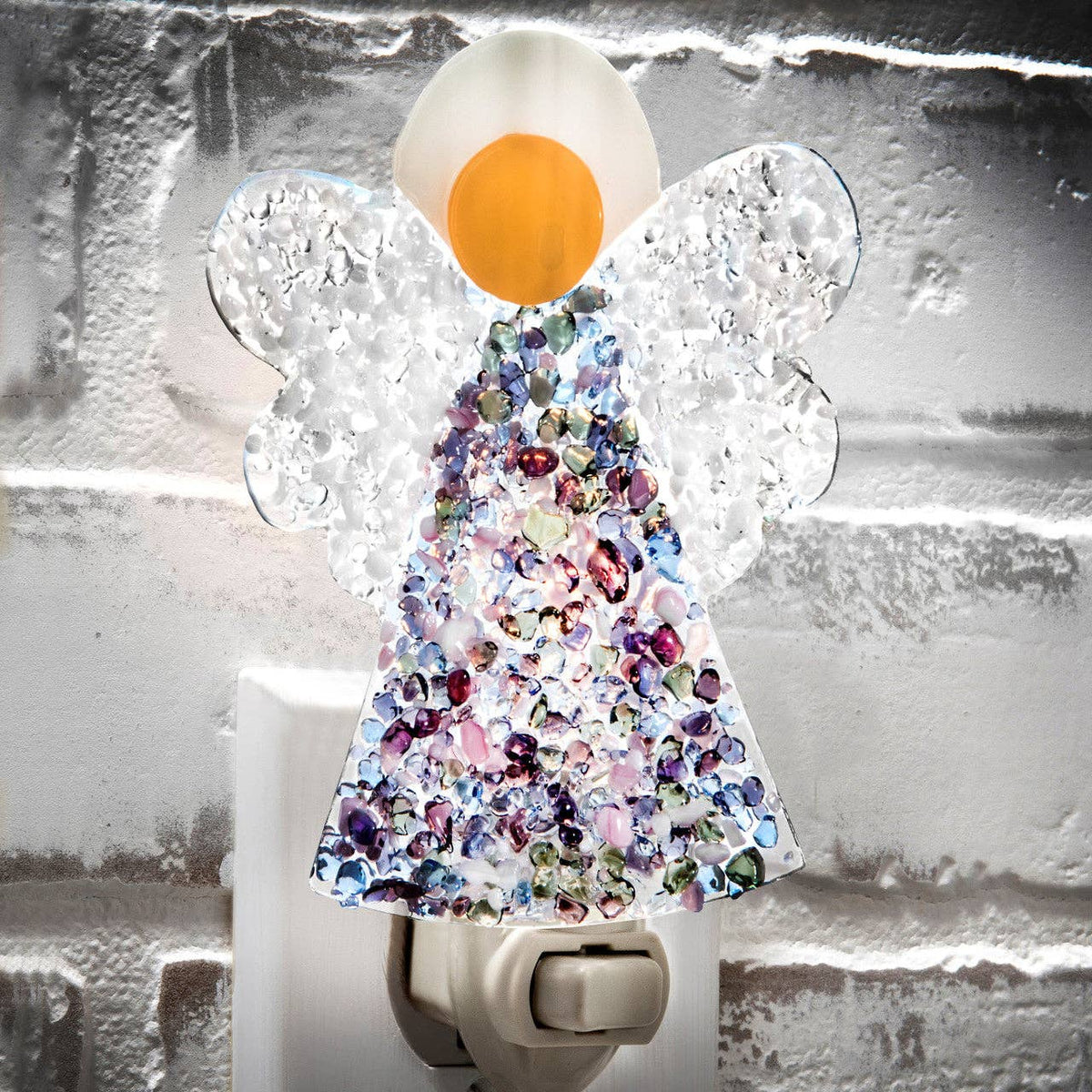 Angel Fused Glass Night Light