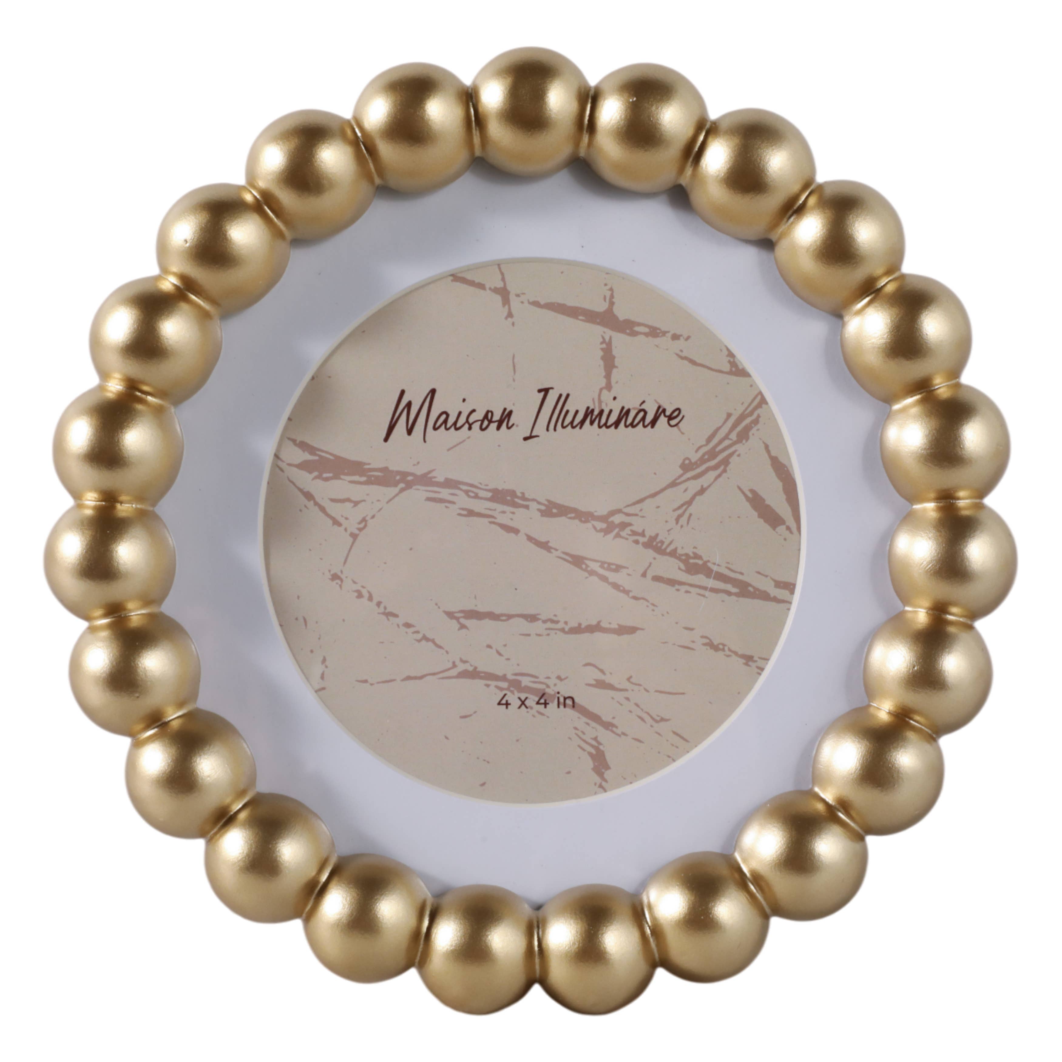 6x6 Round Gold Picture Frame