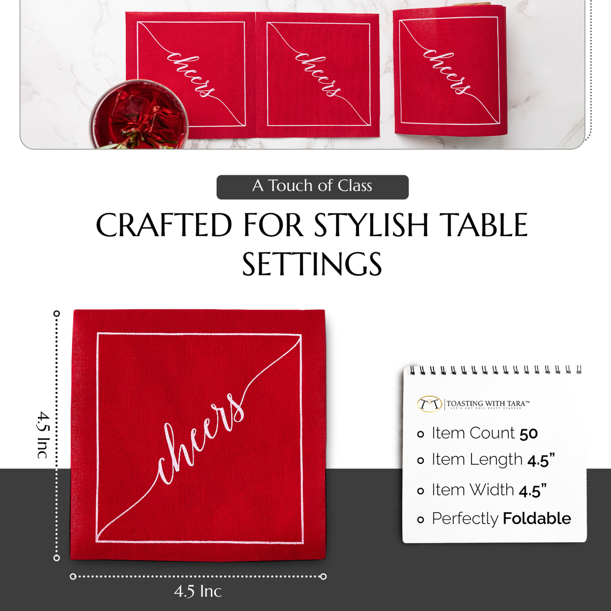 Red Carpet Cocktail Napkins