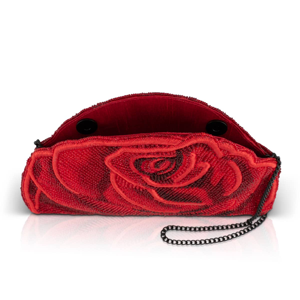 Petal Passion Beaded Rose Crossbody Bag