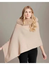 100% Cashmere and Fox Ponch0