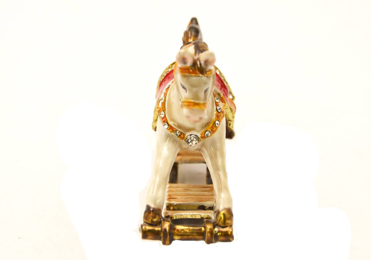 Rocking Horse Trinket Box with Austrian Crystals