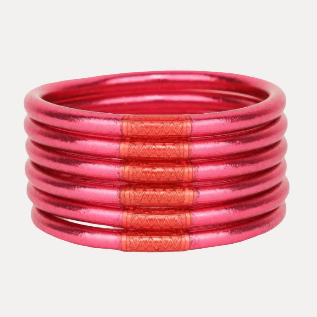 Pink All Weather Bangles® (Set of 6) - Serenity Prayer