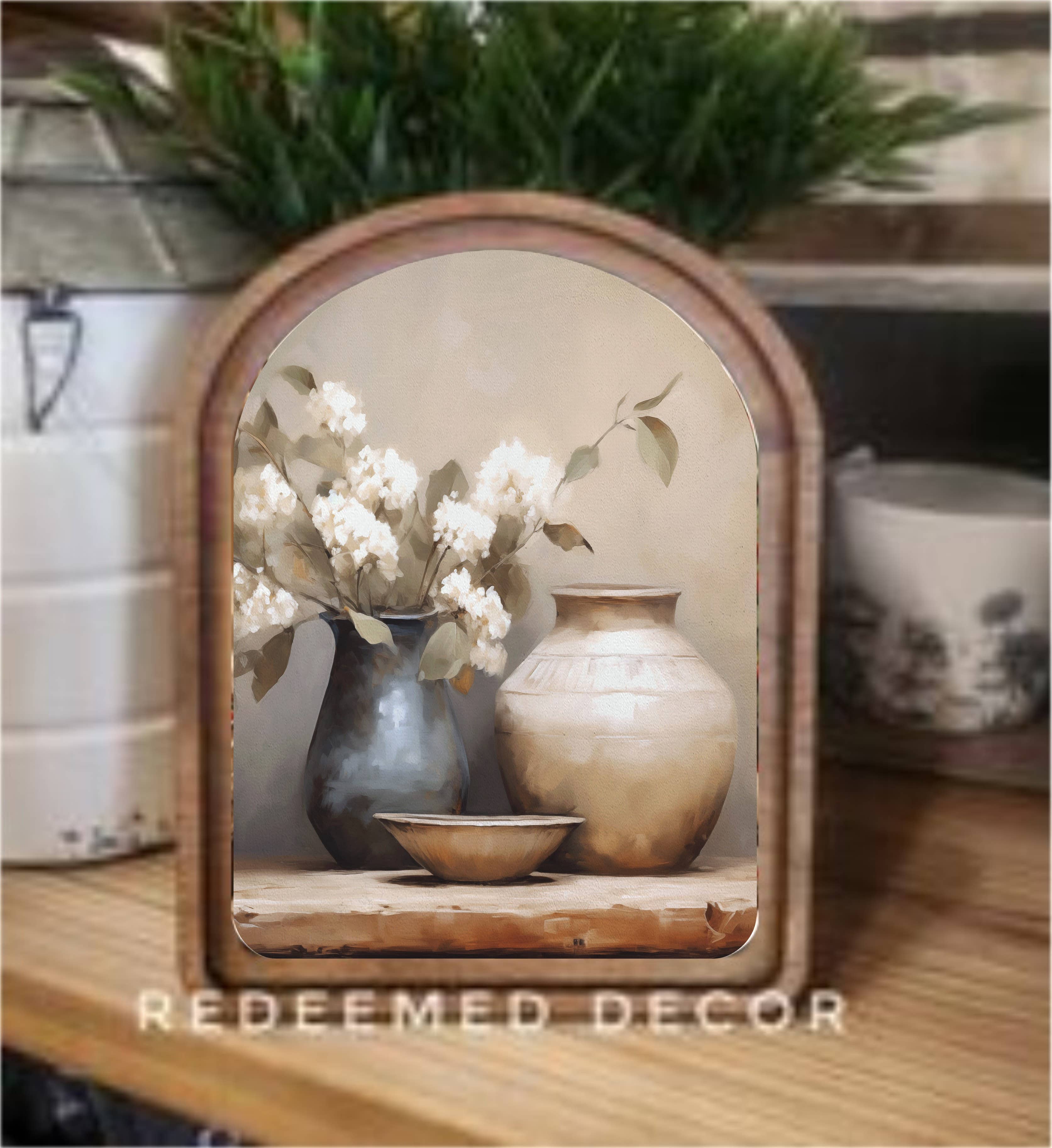 Arch Top Still Life Framed Art