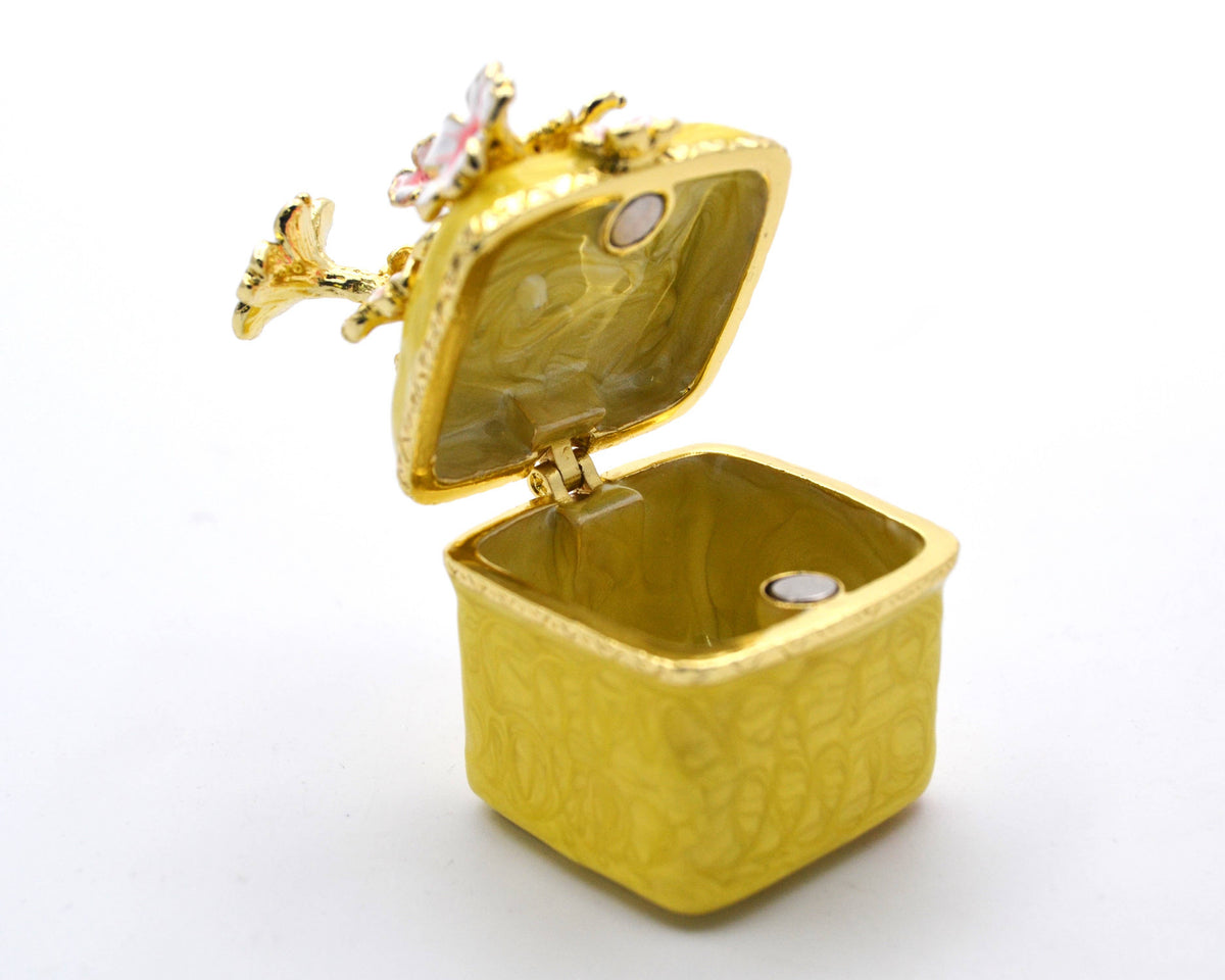 Jeweled Floral Trinket Box