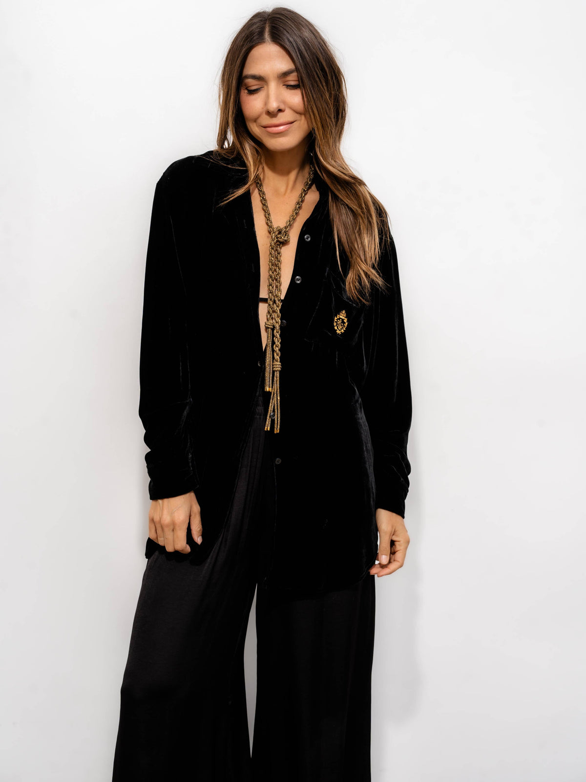 ZOE Tassel Necklace - Antique Gold