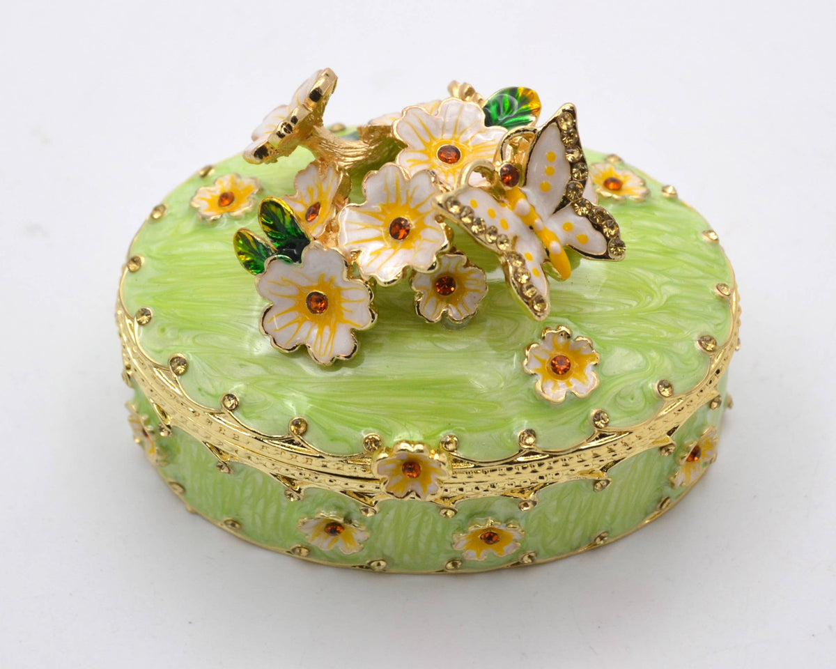 Floral & Butterfly Trinket Box
