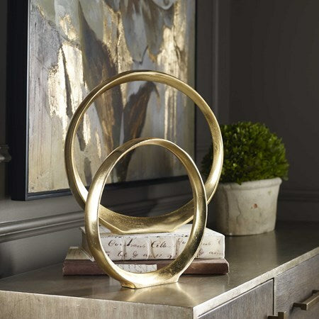 Golden Circles Sculpture Set
