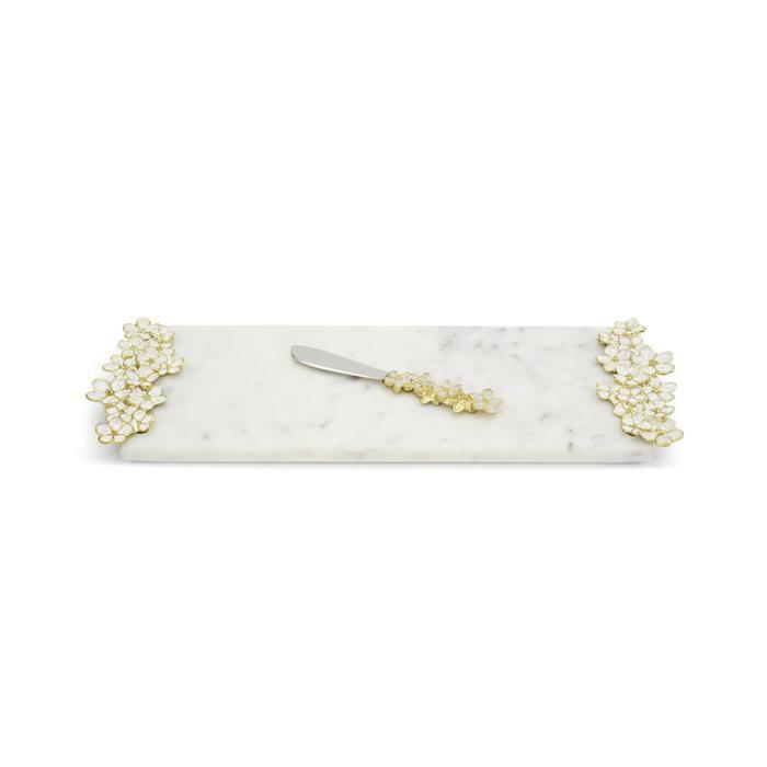 Cherry Blossom Small Cheese Board w/ Knife