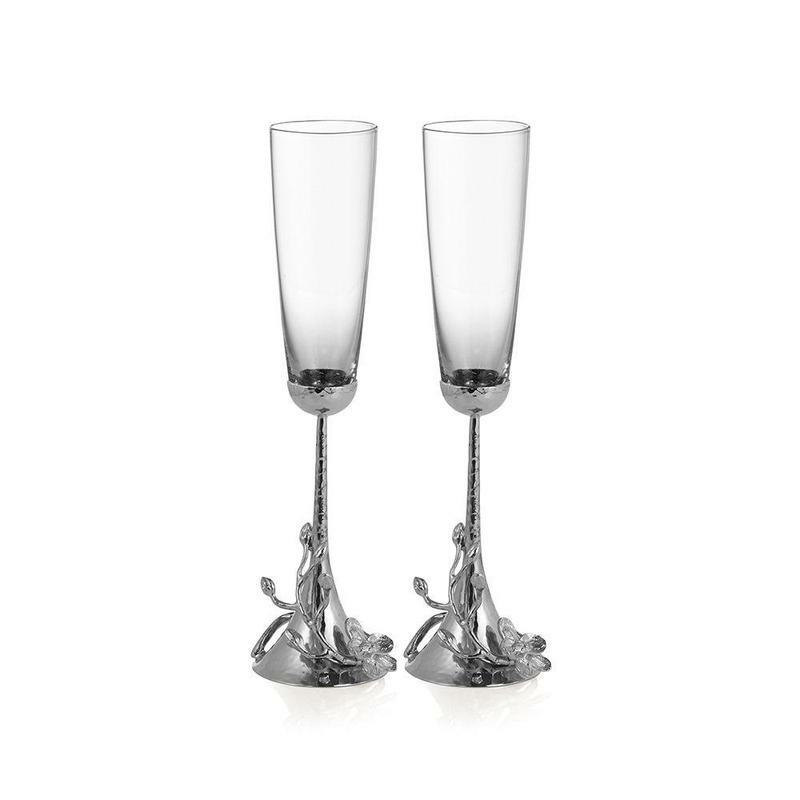 White Orchid Toasting Flute